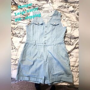 Denim Romper